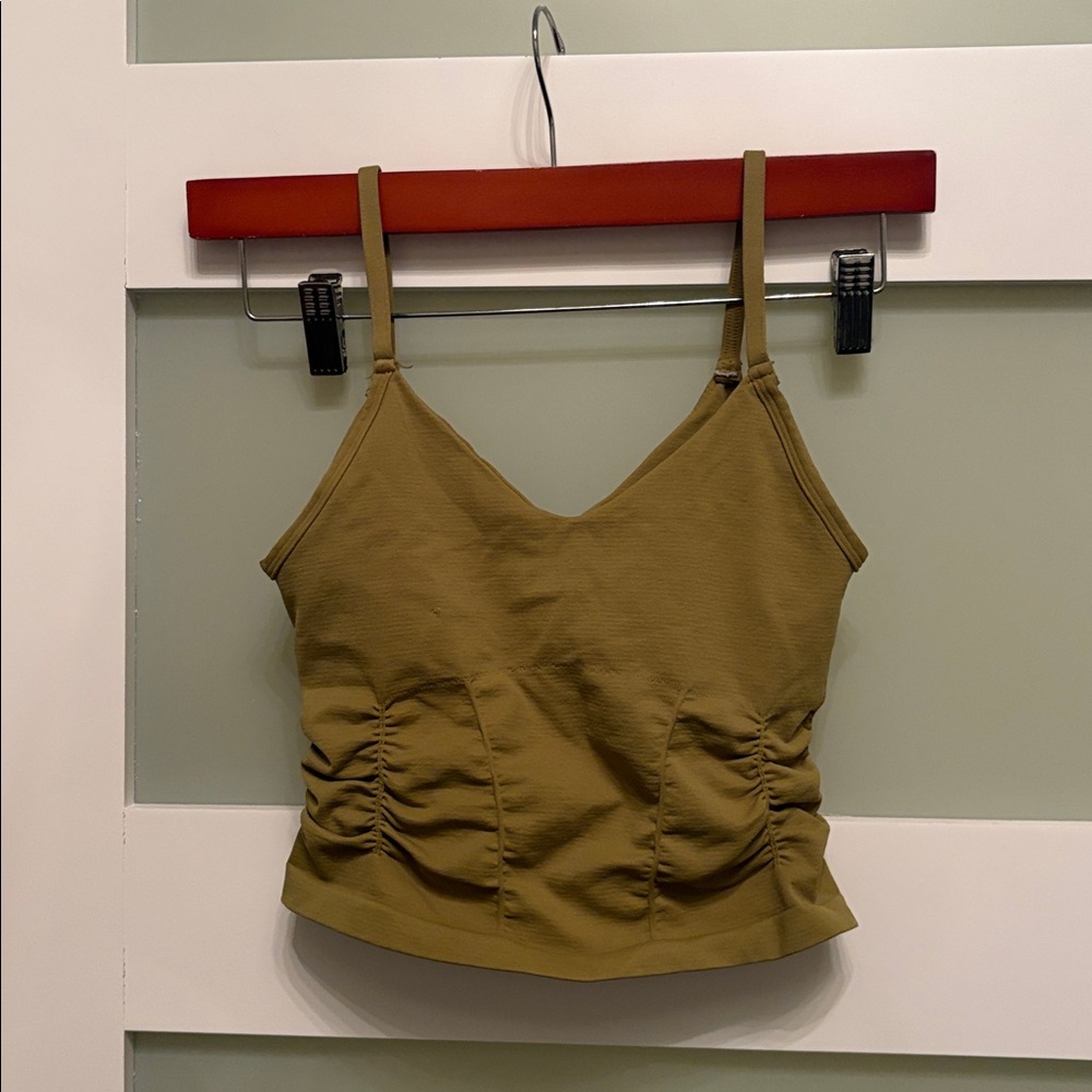 Free People Movement Good Karma Ruched Crop Top